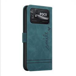 Peňaženkové puzdro Retro Smile zelené – Xiaomi Poco C40 | Lacné Kryty Lacné Kryty | Peňaženkové puzdro Retro Smile zelené – Xiaomi Poco C40 | Lacné Kryty