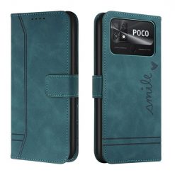 Peňaženkové puzdro Retro Smile zelené – Xiaomi Poco C40 | Lacné Kryty Lacné Kryty | Peňaženkové puzdro Retro Smile zelené – Xiaomi Poco C40 | Lacné Kryty