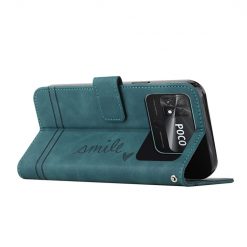 Peňaženkové puzdro Retro Smile zelené – Xiaomi Poco C40 | Lacné Kryty Lacné Kryty | Peňaženkové puzdro Retro Smile zelené – Xiaomi Poco C40 | Lacné Kryty