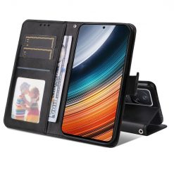 Peňaženkové puzdro Solid čierne – Xiaomi Poco F4 | Lacné Kryty Lacné Kryty | Peňaženkové puzdro Solid čierne – Xiaomi Poco F4 | Lacné Kryty