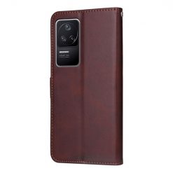 Peňaženkové puzdro Solid hnedé – Xiaomi Poco F4 | Lacné Kryty Lacné Kryty | Peňaženkové puzdro Solid hnedé – Xiaomi Poco F4 | Lacné Kryty