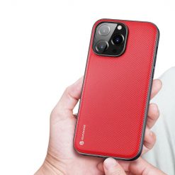 Lacné Kryty | Zadný kryt Dux Ducis Fino červený – Apple iPhone 14 Pro | Lacné Kryty