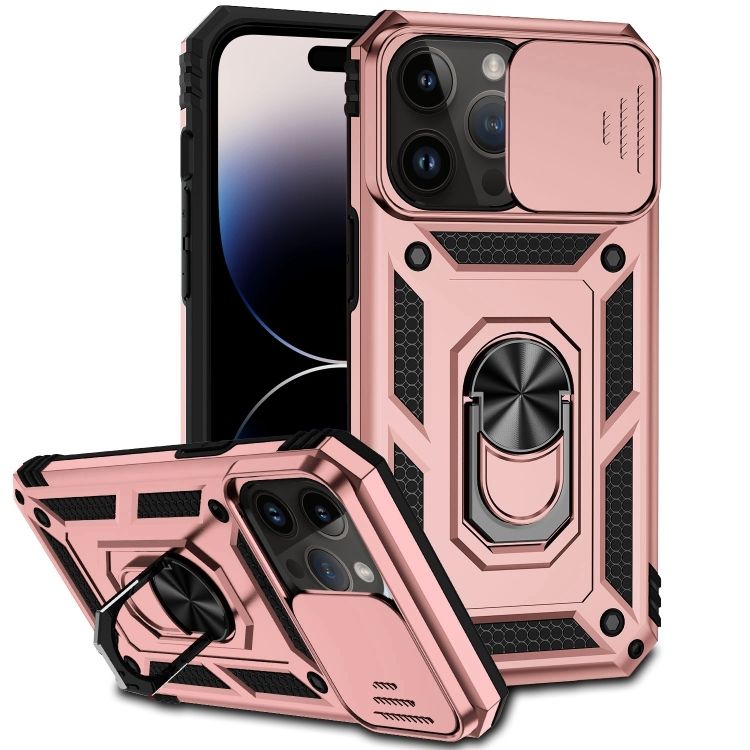 Odolný kryt CamCover Armor ružový – Apple iPhone 14 Pro