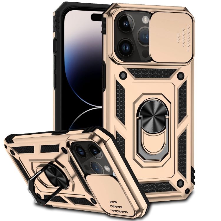 Odolný kryt CamCover Armor zlatý – Apple iPhone 14 Pro