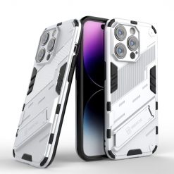 Lacné Kryty | Odolný Kryt Punk armor case biely – Apple iPhone 14 Pro | Lacné Kryty