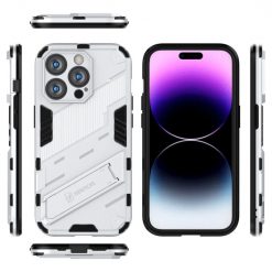Lacné Kryty | Odolný Kryt Punk armor case biely – Apple iPhone 14 Pro | Lacné Kryty