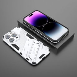 Lacné Kryty | Odolný Kryt Punk armor case biely – Apple iPhone 14 Pro | Lacné Kryty