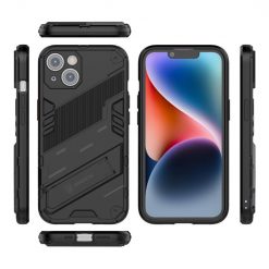 Lacné Kryty | Odolný Kryt Punk armor case čierny – Apple iPhone 14 | Lacné Kryty
