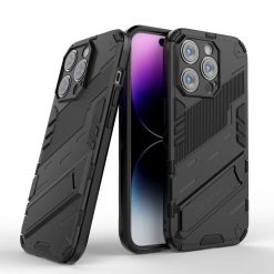 Lacné Kryty | Odolný Kryt Punk armor case čierny – Apple iPhone 14 Pro | Lacné Kryty