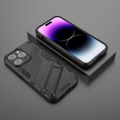 Lacné Kryty | Odolný Kryt Punk armor case čierny – Apple iPhone 14 Pro | Lacné Kryty