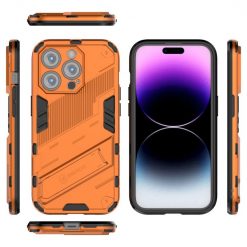 Lacné Kryty | Odolný Kryt Punk armor case oranžový – Apple iPhone 14 Pro Max | Lacné Kryty