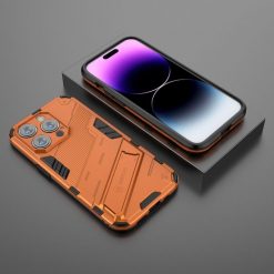 Lacné Kryty | Odolný Kryt Punk armor case oranžový – Apple iPhone 14 Pro Max | Lacné Kryty
