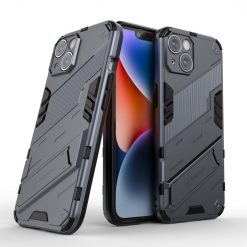 Lacné Kryty | Odolný Kryt Punk armor case sivý – Apple iPhone 14 | Lacné Kryty