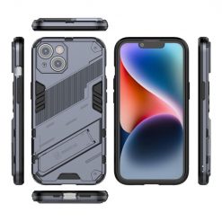 Lacné Kryty | Odolný Kryt Punk armor case sivý – Apple iPhone 14 | Lacné Kryty