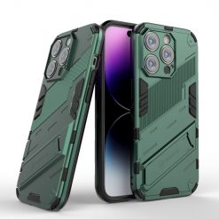 Lacné Kryty | Odolný Kryt Punk armor case zelený – Apple iPhone 14 Pro | Lacné Kryty