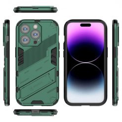 Lacné Kryty | Odolný Kryt Punk armor case zelený – Apple iPhone 14 Pro | Lacné Kryty