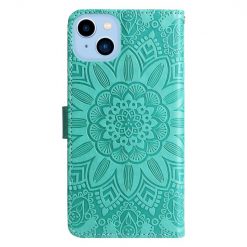 Peňaženkové puzdro Embossing Pattern Slnečnica zelené – Apple iPhone 14 Plus | Lacné Kryty Lacné Kryty | Peňaženkové puzdro Embossing Pattern Slnečnica zelené – Apple iPhone 14 Plus | Lacné Kryty