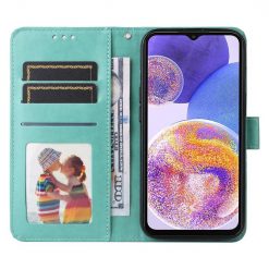 Peňaženkové puzdro Embossing Pattern Slnečnica zelené – Samsung Galaxy A23 5G / M23 | Lacné Kryty Lacné Kryty | Peňaženkové puzdro Embossing Pattern Slnečnica zelené – Samsung Galaxy A23 5G / M23 | Lacné Kryty