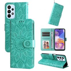 Peňaženkové puzdro Embossing Pattern Slnečnica zelené – Samsung Galaxy A23 5G / M23 | Lacné Kryty Lacné Kryty | Peňaženkové puzdro Embossing Pattern Slnečnica zelené – Samsung Galaxy A23 5G / M23 | Lacné Kryty