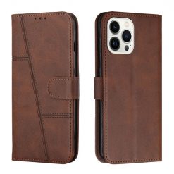 Lacné Kryty | Peňaženkové puzdro Quilted case hnedé – Apple iPhone 14 Pro | Lacné Kryty