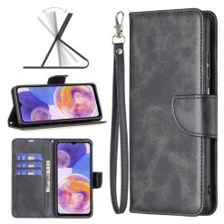 Peňaženkové puzdro Retro Lambskin čierne – Samsung Galaxy A23 5G | Lacné Kryty Lacné Kryty | Peňaženkové puzdro Retro Lambskin čierne – Samsung Galaxy A23 5G | Lacné Kryty