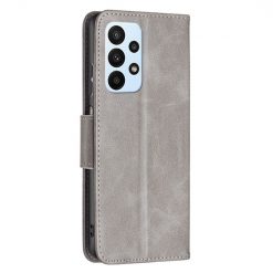 Lacné Kryty | Peňaženkové puzdro Retro Lambskin sivé – Samsung Galaxy A23 5G | Lacné Kryty