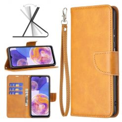 Peňaženkové puzdro Retro Lambskin žlté – Samsung Galaxy A23 5G | Lacné Kryty Lacné Kryty | Peňaženkové puzdro Retro Lambskin žlté – Samsung Galaxy A23 5G | Lacné Kryty