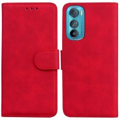 Lacné Kryty | Peňaženkové puzdro Solid červené – Motorola Edge 30 | Lacné Kryty