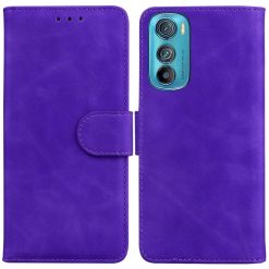 Lacné Kryty | Peňaženkové puzdro Solid fialové – Motorola Edge 30 | Lacné Kryty
