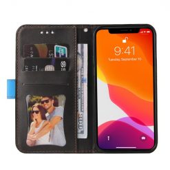 Peňaženkové puzdro Stitching čierno-modré – Apple iPhone 14 | Lacné Kryty Lacné Kryty | Peňaženkové puzdro Stitching čierno-modré – Apple iPhone 14 | Lacné Kryty