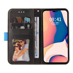 Lacné Kryty | Peňaženkové puzdro Stitching čierno-modré – Apple iPhone 14 Pro Max | Lacné Kryty