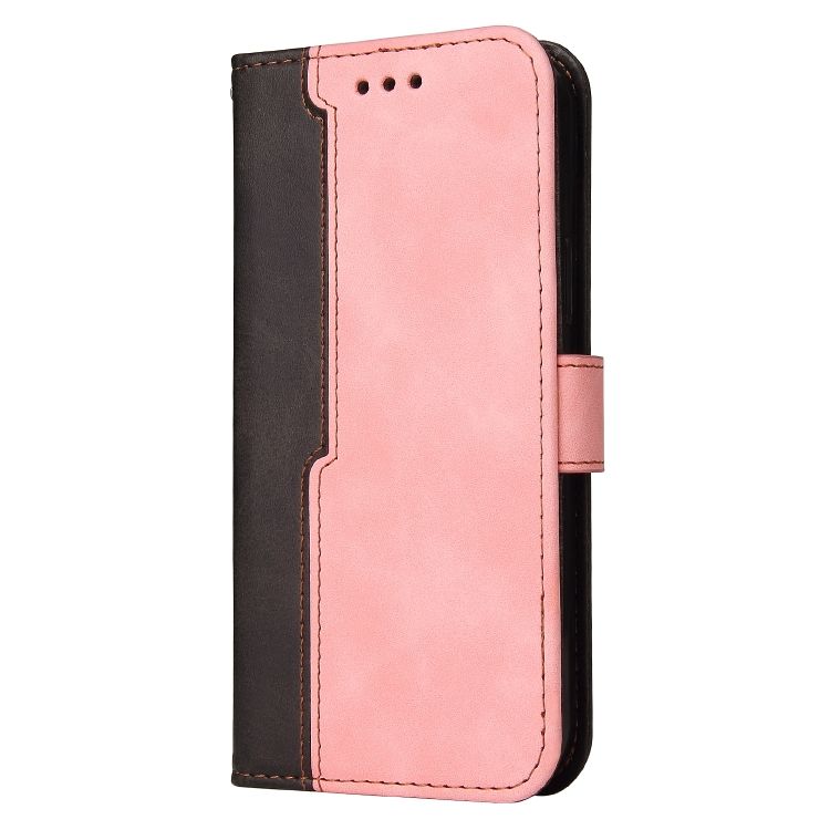 Peňaženkové puzdro Stitching čierno-ružové – Apple iPhone 14 Plus