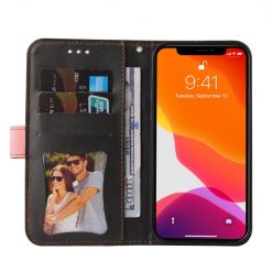 Lacné Kryty | Peňaženkové puzdro Stitching čierno-ružové – Apple iPhone 14 Plus | Lacné Kryty