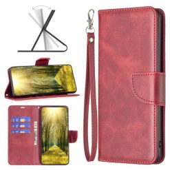 Lacné Kryty | Peňaženkové puzdro Retro Lambskin červené – Xiaomi Redmi A1 / A2 | Lacné Kryty