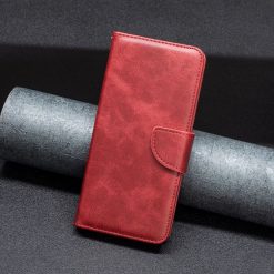 Lacné Kryty | Peňaženkové puzdro Retro Lambskin červené – Xiaomi Redmi A1 / A2 | Lacné Kryty