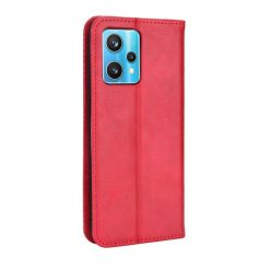 Lacné Kryty | Peňaženkové puzdro Retro Leather červené – Realme 9 (4G) / 9 Pro+ | Lacné Kryty
