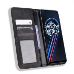 Peňaženkové puzdro Retro Leather čierne – Realme 9 (4G) / 9 Pro+ | Lacné Kryty Lacné Kryty | Peňaženkové puzdro Retro Leather čierne – Realme 9 (4G) / 9 Pro+ | Lacné Kryty