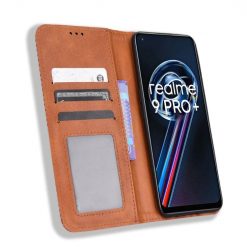 Peňaženkové puzdro Retro Leather hnedé – Realme 9 (4G) / 9 Pro+ | Lacné Kryty Lacné Kryty | Peňaženkové puzdro Retro Leather hnedé – Realme 9 (4G) / 9 Pro+ | Lacné Kryty