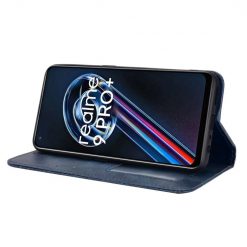 Lacné Kryty | Peňaženkové puzdro Retro Leather modré – Realme 9 (4G) / 9 Pro+ | Lacné Kryty
