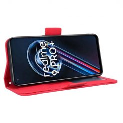 Lacné Kryty | Peňaženkové puzdro Slots case červené – Realme 9 (4G) / 9 Pro+ | Lacné Kryty