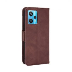 Lacné Kryty | Peňaženkové puzdro Slots case hnedé – Realme 9 (4G) / 9 Pro+ | Lacné Kryty