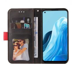 Peňaženkové puzdro Stitching čierno-červené – Oppo Reno 7 5G (Reno7 5G) | Lacné Kryty Lacné Kryty | Peňaženkové puzdro Stitching čierno-červené – Oppo Reno 7 5G (Reno7 5G) | Lacné Kryty