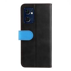 Peňaženkové puzdro Stitching čierno-modré – Oppo Reno 7 5G (Reno7 5G) | Lacné Kryty Lacné Kryty | Peňaženkové puzdro Stitching čierno-modré – Oppo Reno 7 5G (Reno7 5G) | Lacné Kryty