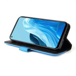 Peňaženkové puzdro Stitching čierno-modré – Oppo Reno 7 5G (Reno7 5G) | Lacné Kryty Lacné Kryty | Peňaženkové puzdro Stitching čierno-modré – Oppo Reno 7 5G (Reno7 5G) | Lacné Kryty