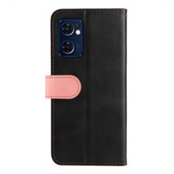 Peňaženkové puzdro Stitching čierno-ružové – Oppo Reno 7 5G (Reno7 5G) | Lacné Kryty Lacné Kryty | Peňaženkové puzdro Stitching čierno-ružové – Oppo Reno 7 5G (Reno7 5G) | Lacné Kryty