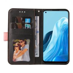 Peňaženkové puzdro Stitching čierno-ružové – Oppo Reno 7 5G (Reno7 5G) | Lacné Kryty Lacné Kryty | Peňaženkové puzdro Stitching čierno-ružové – Oppo Reno 7 5G (Reno7 5G) | Lacné Kryty