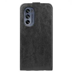 Lacné Kryty | Vyklápacie puzdro Vertical flip case čierne – Motorola Moto G62 | Lacné Kryty