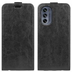 Lacné Kryty | Vyklápacie puzdro Vertical flip case čierne – Motorola Moto G62 | Lacné Kryty