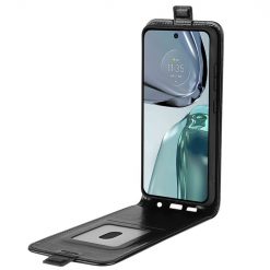 Lacné Kryty | Vyklápacie puzdro Vertical flip case čierne – Motorola Moto G62 | Lacné Kryty