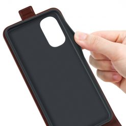 Vyklápacie puzdro Vertical flip case hnedé – Motorola Moto G62 | Lacné Kryty Lacné Kryty | Vyklápacie puzdro Vertical flip case hnedé – Motorola Moto G62 | Lacné Kryty